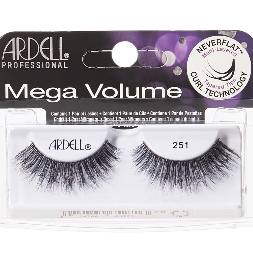 Ardell 3D Mega Volume 251 strip Eye Lashes with curl technology